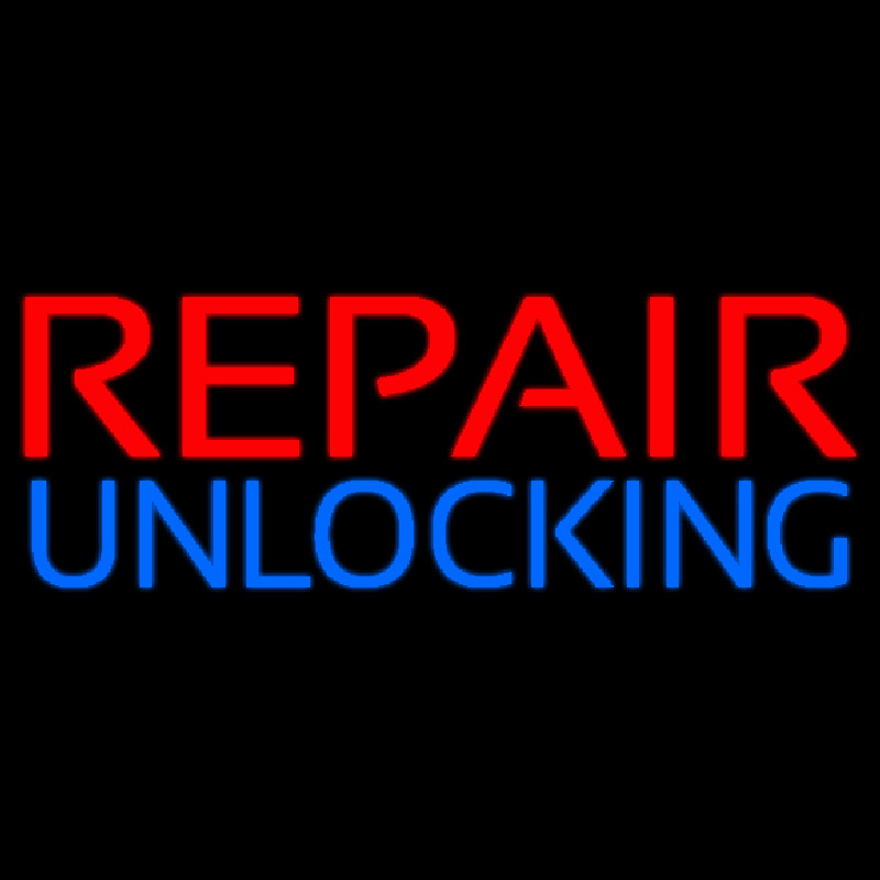 Red Repair Blue Unlocking Block Neonkyltti