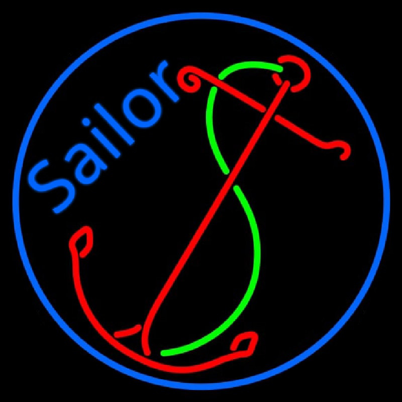 Red Sailor Logo Neonkyltti