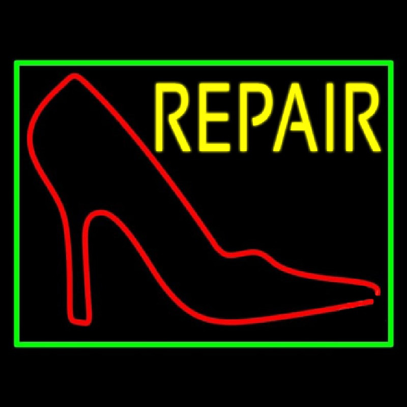 Red Sandal Logo Repair With Border Neonkyltti