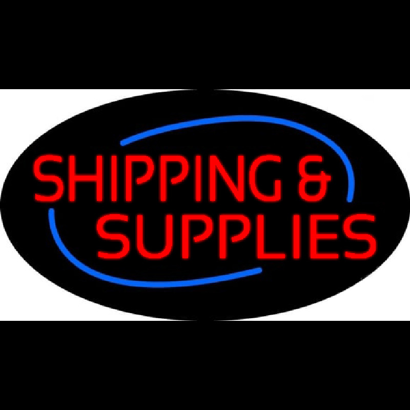 Red Shipping Supplies Deco Style Neonkyltti