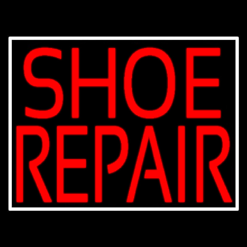 Red Shoe Repair With Border Neonkyltti
