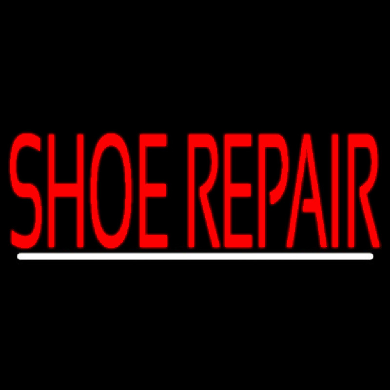 Red Shoe Repair With Line Neonkyltti