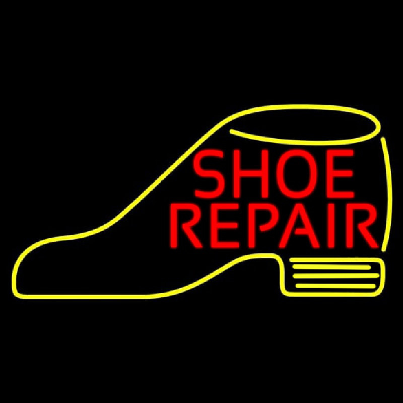 Red Shoe Repair Yellow Shoe Neonkyltti