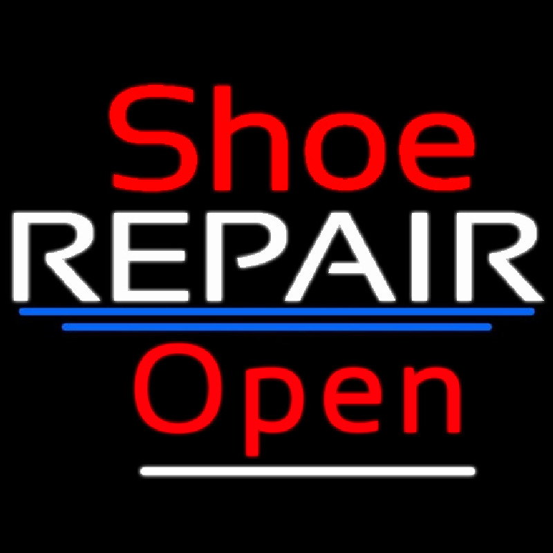 Red Shoe White Repair Open Neonkyltti