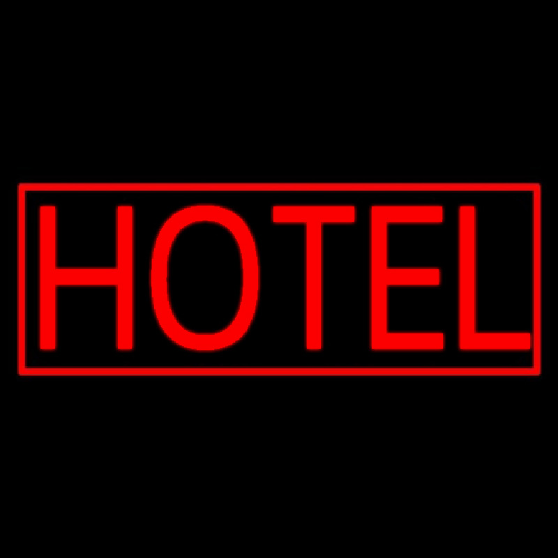 Red Simple Hotel Neonkyltti