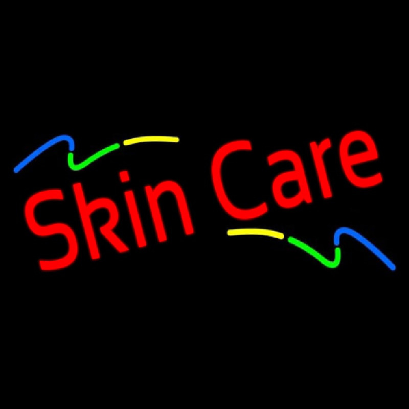 Red Skin Care Multi Colored Waves Neonkyltti