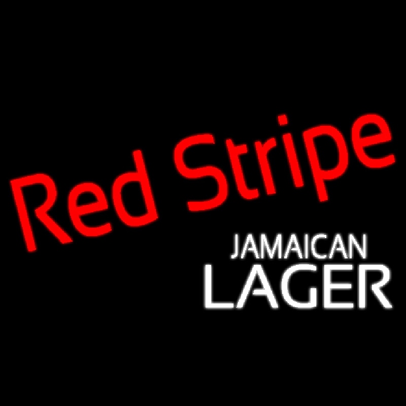 Red Stripe Jamaican Lager Logo Beer Sign Neonkyltti