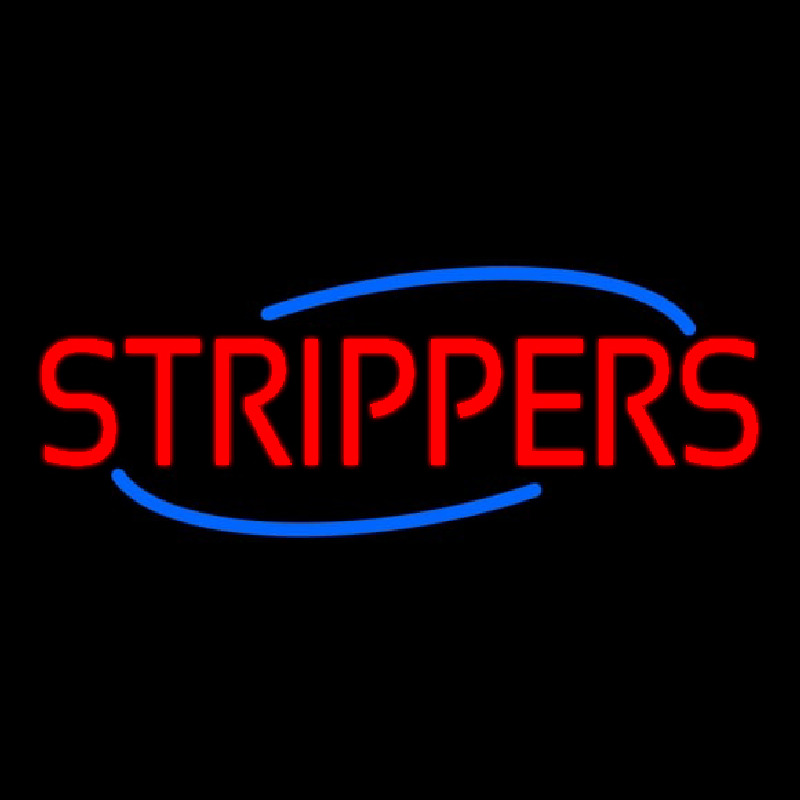 Red Strippers Neonkyltti