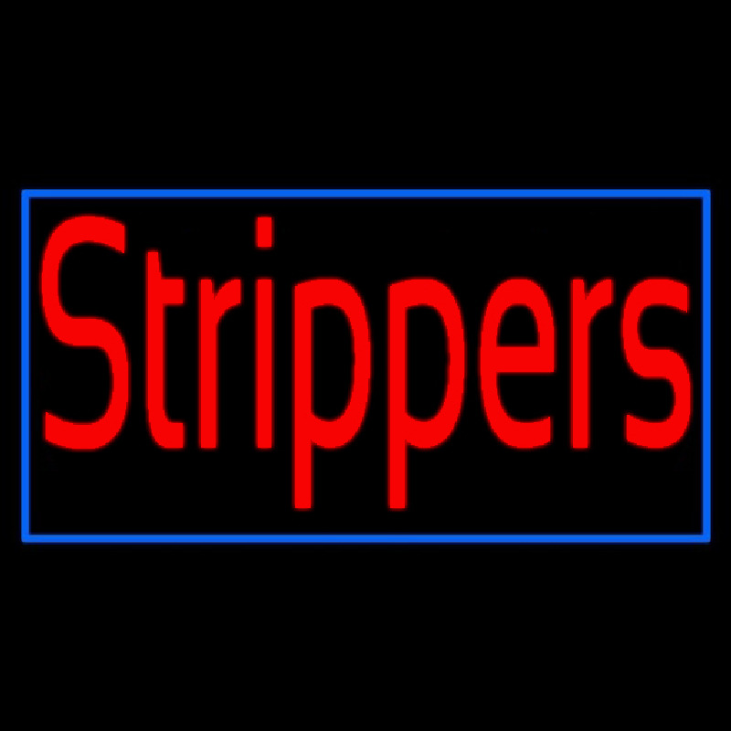 Red Strippers With Blue Border Neonkyltti