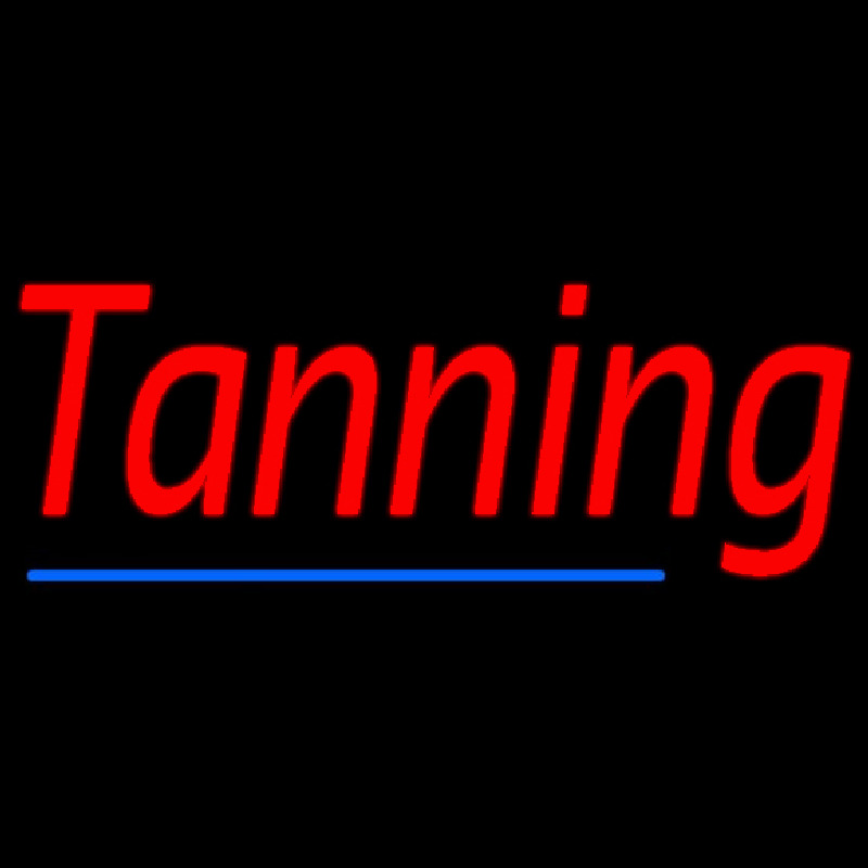 Red Tanning With Blue Line Neonkyltti