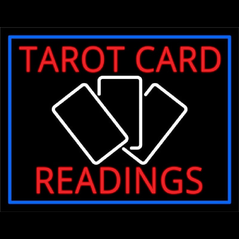 Red Tarot Cards Readings And White Border Neonkyltti