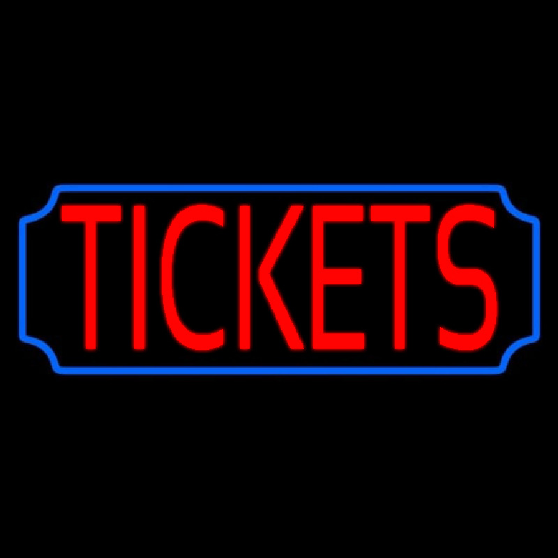 Red Tickets Blue Stylish Border Neonkyltti