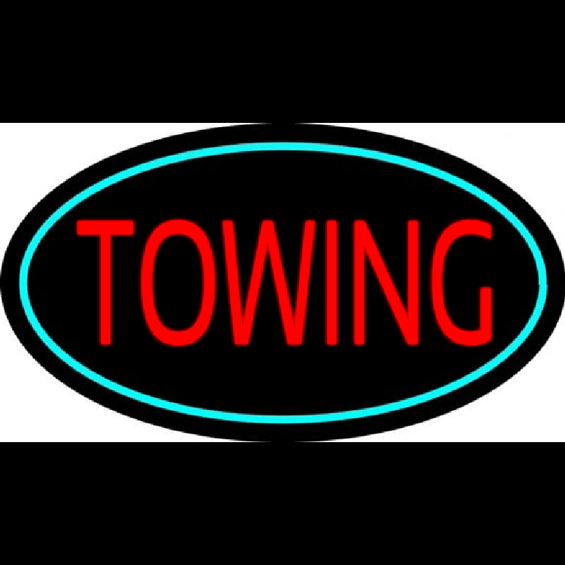 Red Towing Turquoise Border Neonkyltti