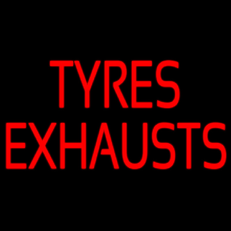 Red Tyres E hausts 1 Neonkyltti