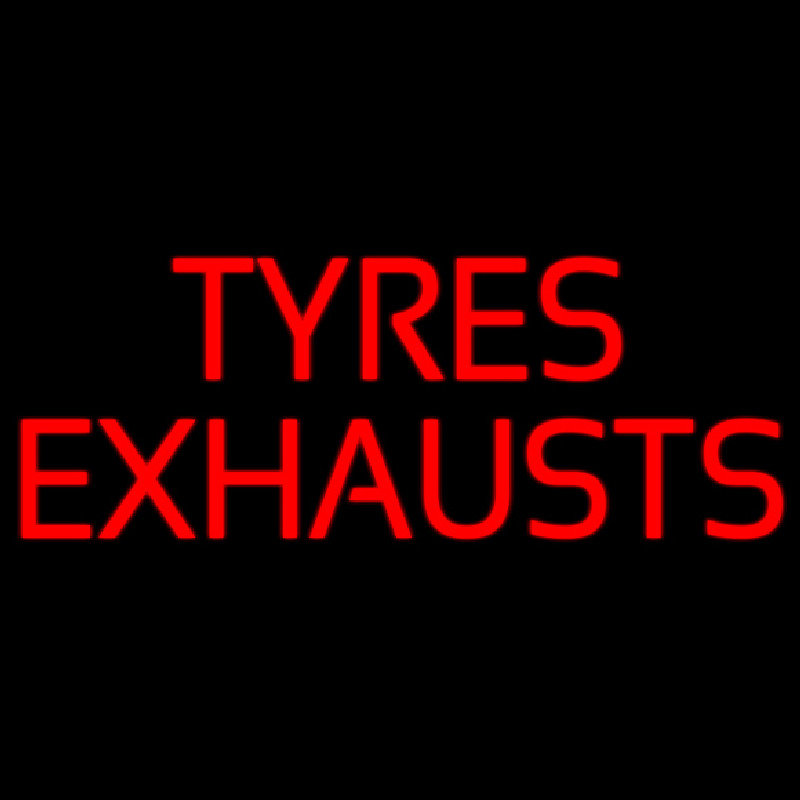 Red Tyres E hausts 2 Neonkyltti