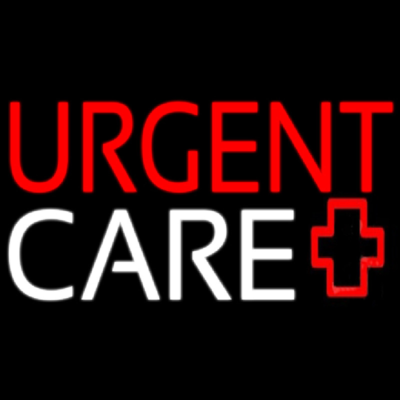 Red Urgent Care Plus Logo Neonkyltti