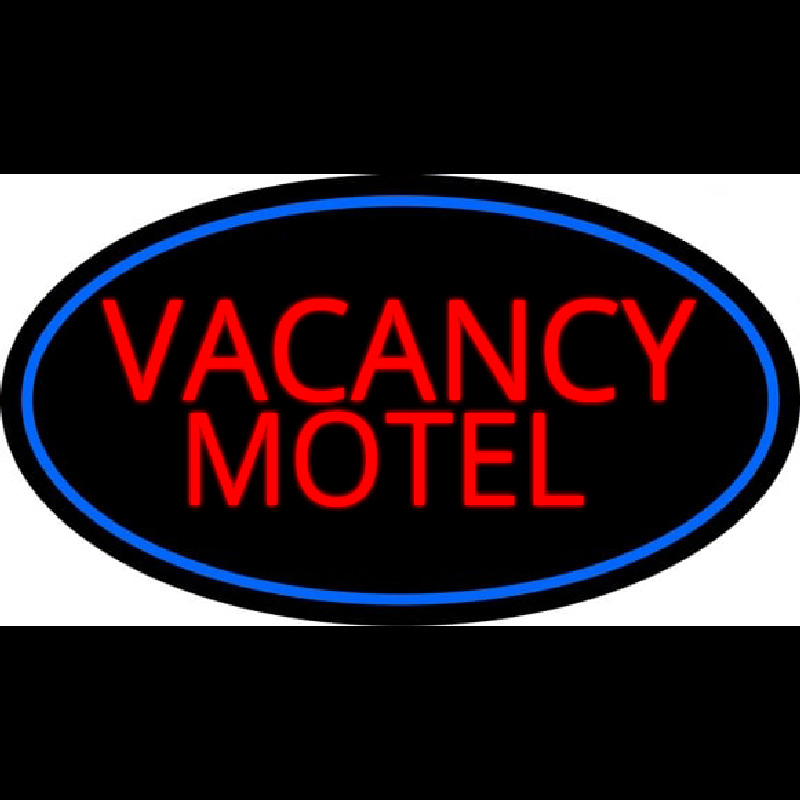 Red Vacancy Motel With Blue Border Neonkyltti