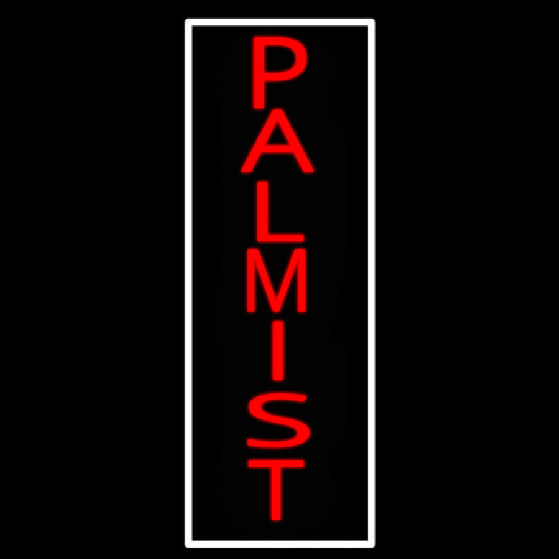 Red Vertical Palmist White Border Neonkyltti