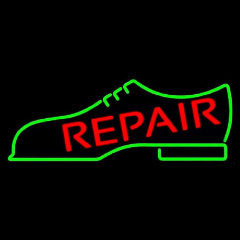 Repair Shoe Logo Neonkyltti
