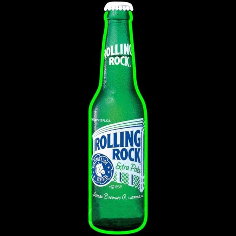 Rolling Rock Bottle Beer Sign Neonkyltti