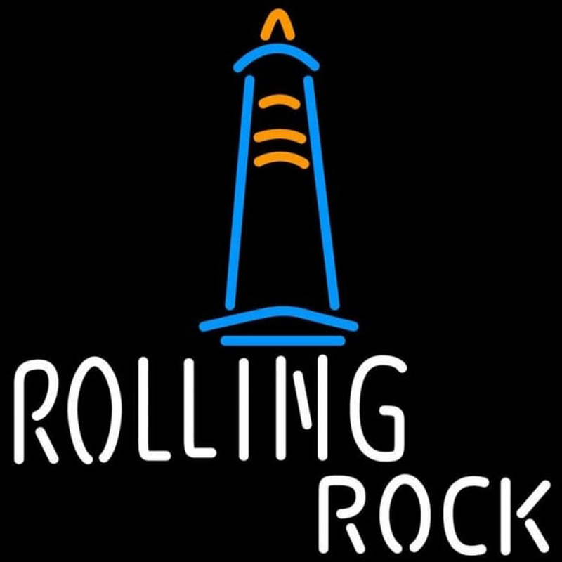 Rolling Rock Lighthouse Beer Sign Neonkyltti