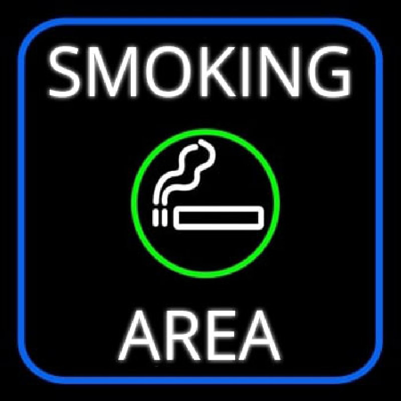Round Smoking Area With Cigar Neonkyltti