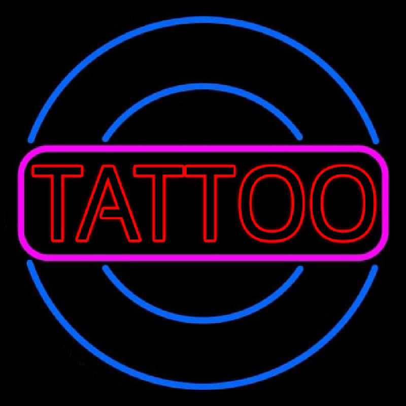 Round Tattoo Neonkyltti