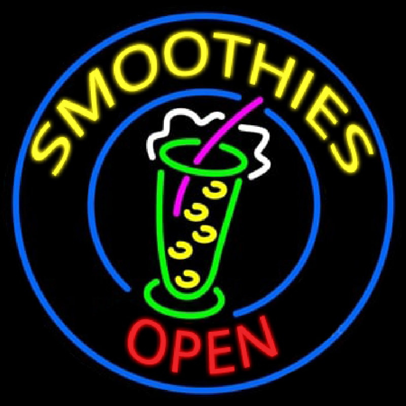 Round Yellow Smoothies Open Neonkyltti