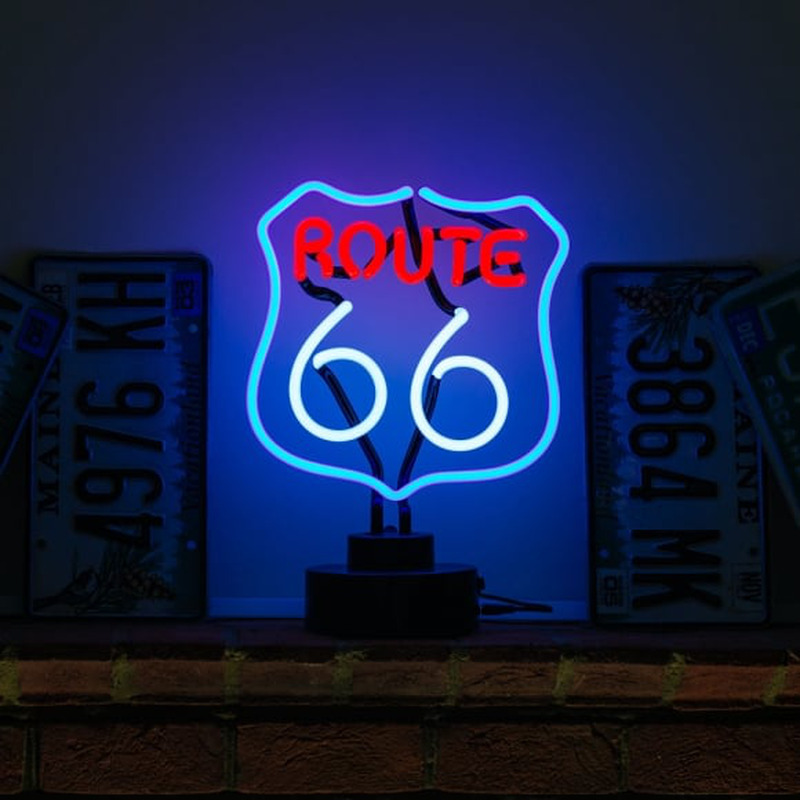 Route 66 Desktop Neonkyltti