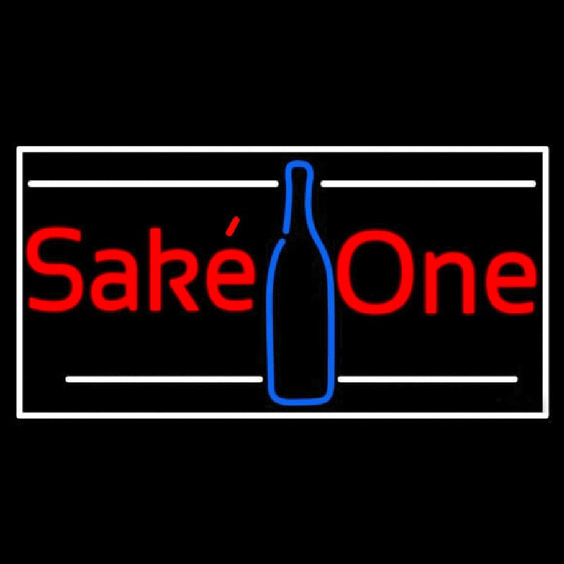 Sake One With Bottle 1 Neonkyltti