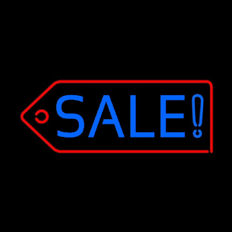 Sale With Red Border Neonkyltti