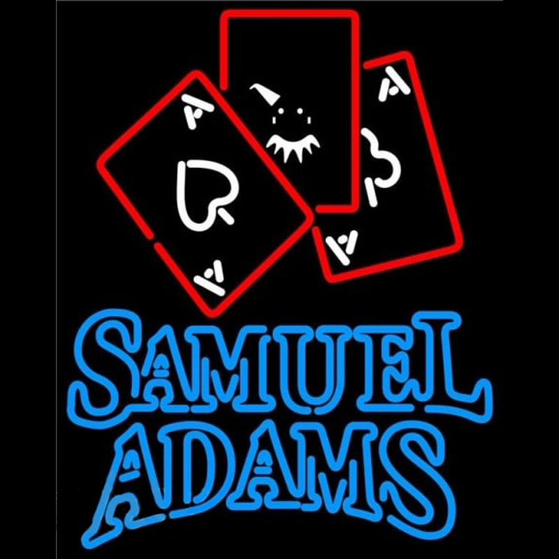 Samuel Adams Ace And Poker Beer Sign Neonkyltti