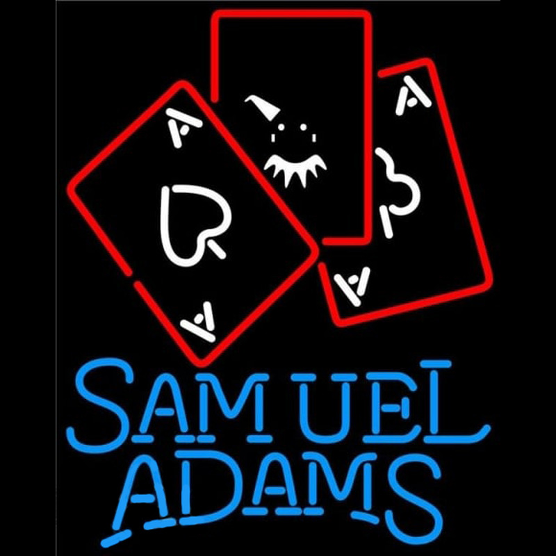 Samuel Adams Ace And Poker Beer Sign Neonkyltti