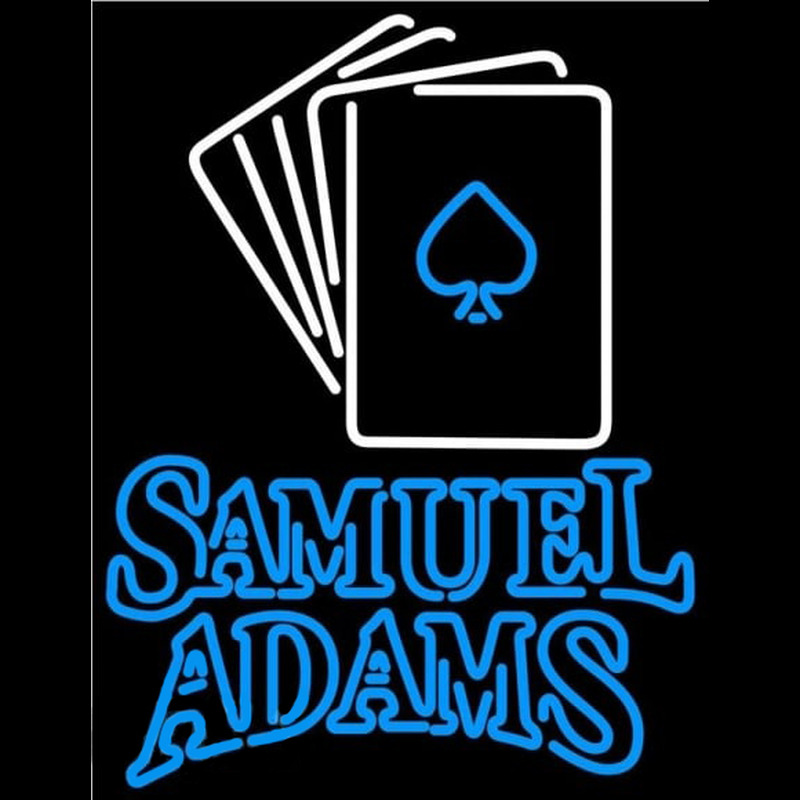 Samuel Adams Cards Beer Sign Neonkyltti