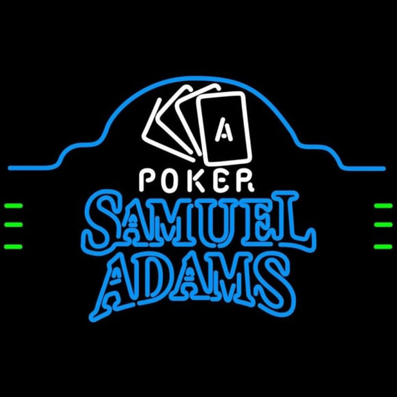 Samuel Adams Poker Ace Cards Beer Sign Neonkyltti