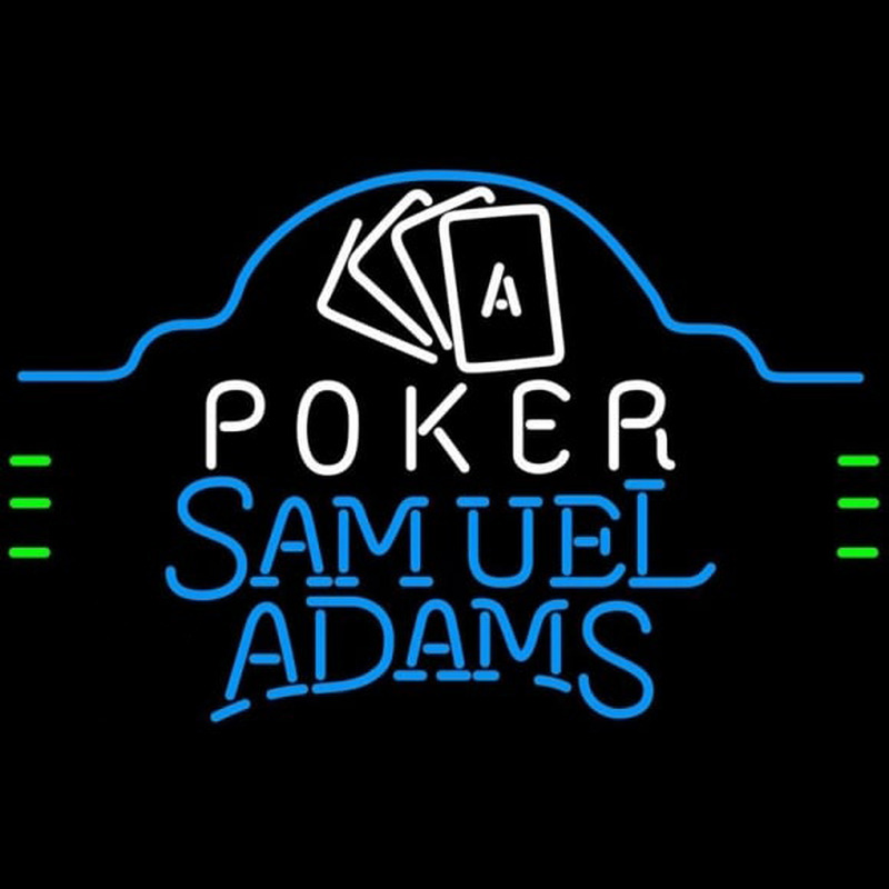 Samuel Adams Poker Ace Cards Beer Sign Neonkyltti