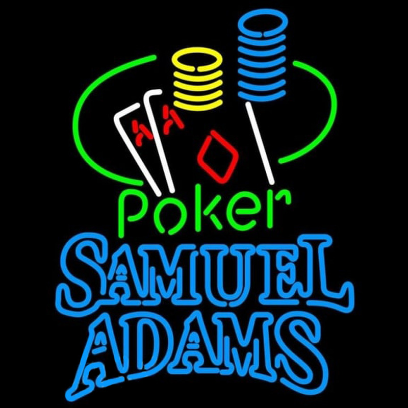 Samuel Adams Poker Ace Coin Table Beer Sign Neonkyltti