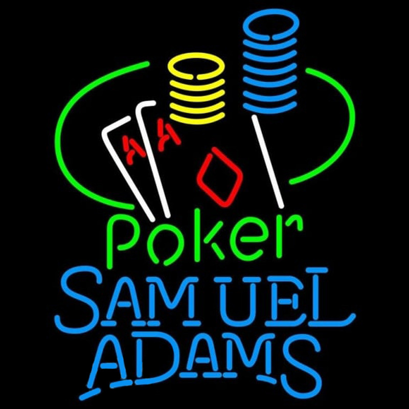 Samuel Adams Poker Ace Coin Table Beer Sign Neonkyltti