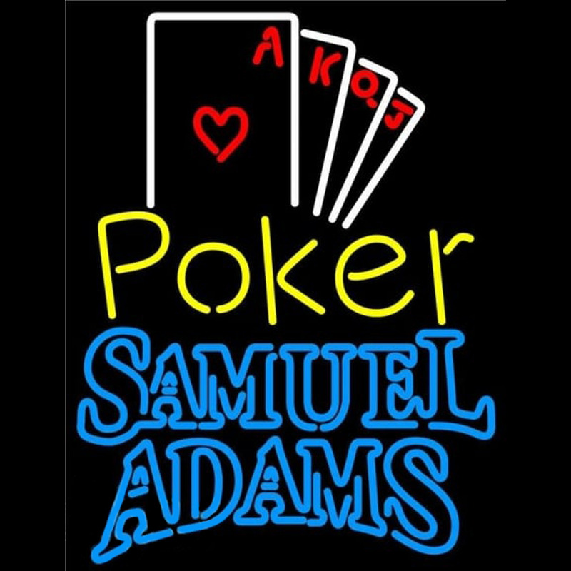 Samuel Adams Poker Ace Series Beer Sign Neonkyltti