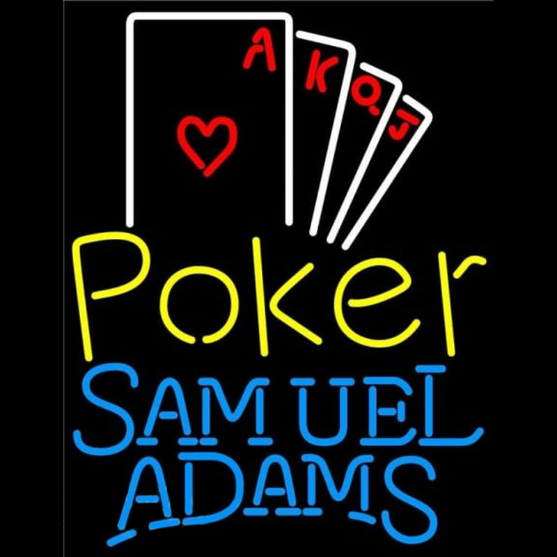 Samuel Adams Poker Ace Series Beer Sign Neonkyltti