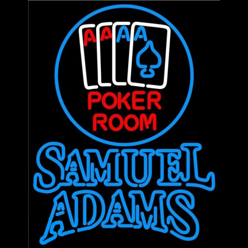 Samuel Adams Poker Room Beer Sign Neonkyltti