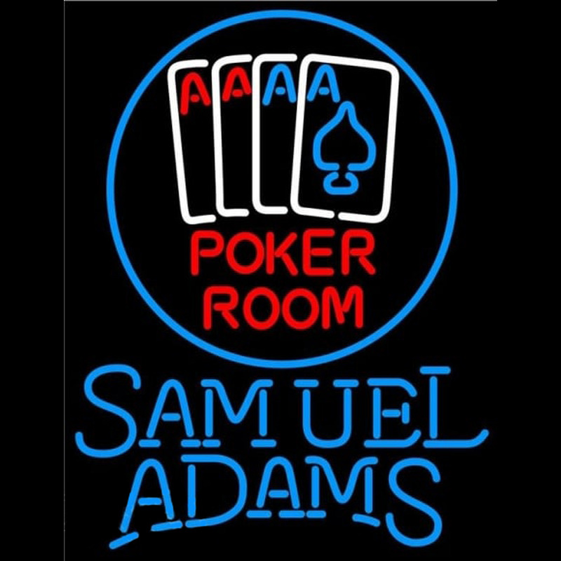 Samuel Adams Poker Room Beer Sign Neonkyltti