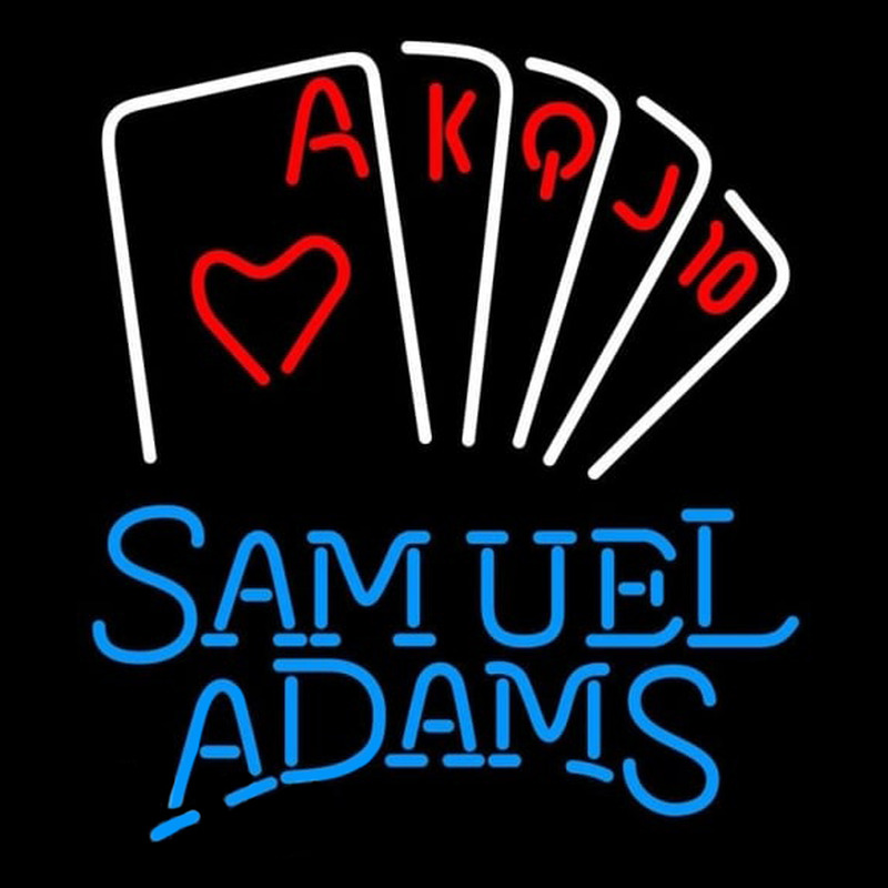 Samuel Adams Poker Series Beer Sign Neonkyltti