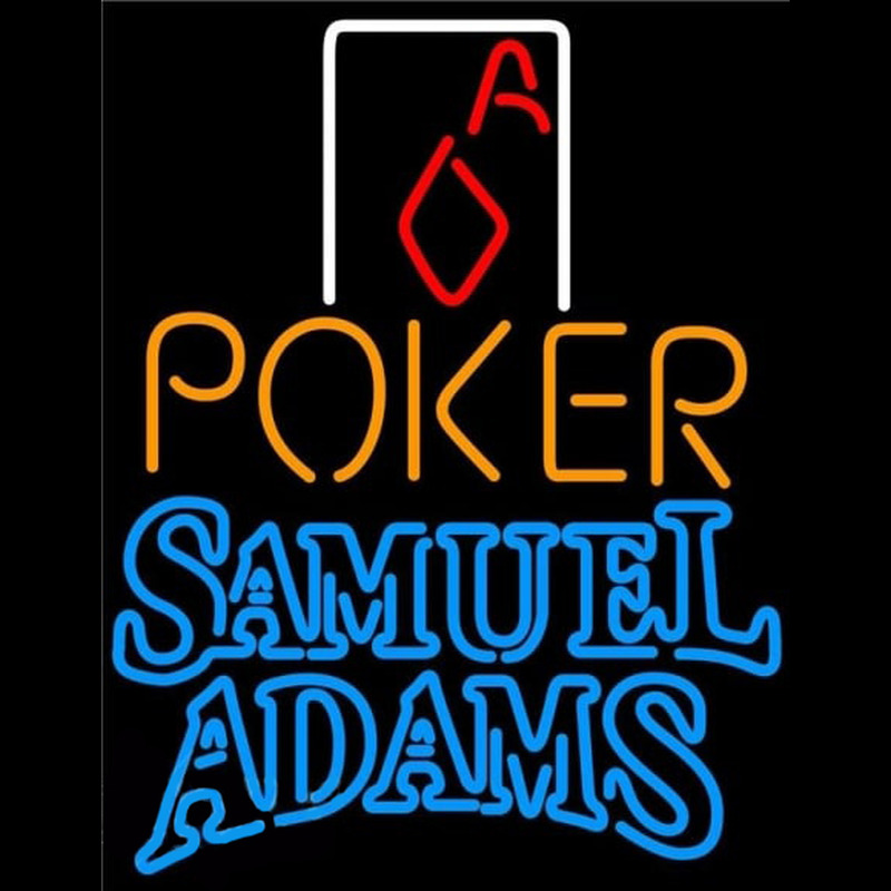 Samuel Adams Poker Squver Ace Beer Sign Neonkyltti