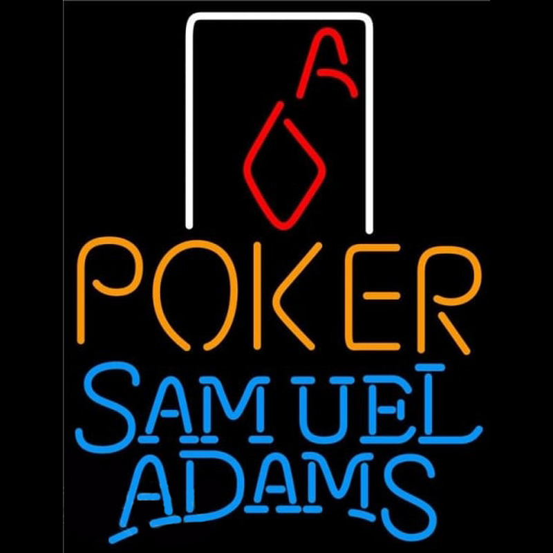 Samuel Adams Poker Squver Ace Beer Sign Neonkyltti