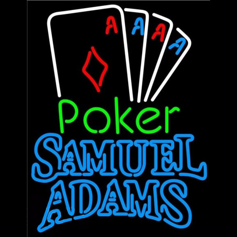 Samuel Adams Poker Tournament Beer Sign Neonkyltti