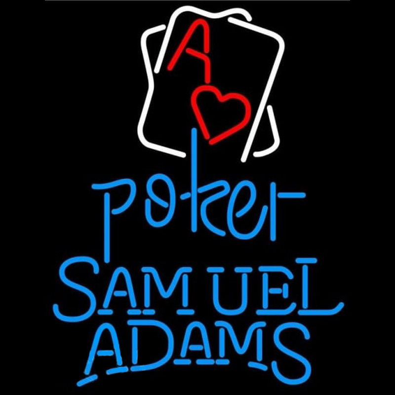 Samuel Adams Rectangular Black Hear Ace Beer Sign Neonkyltti