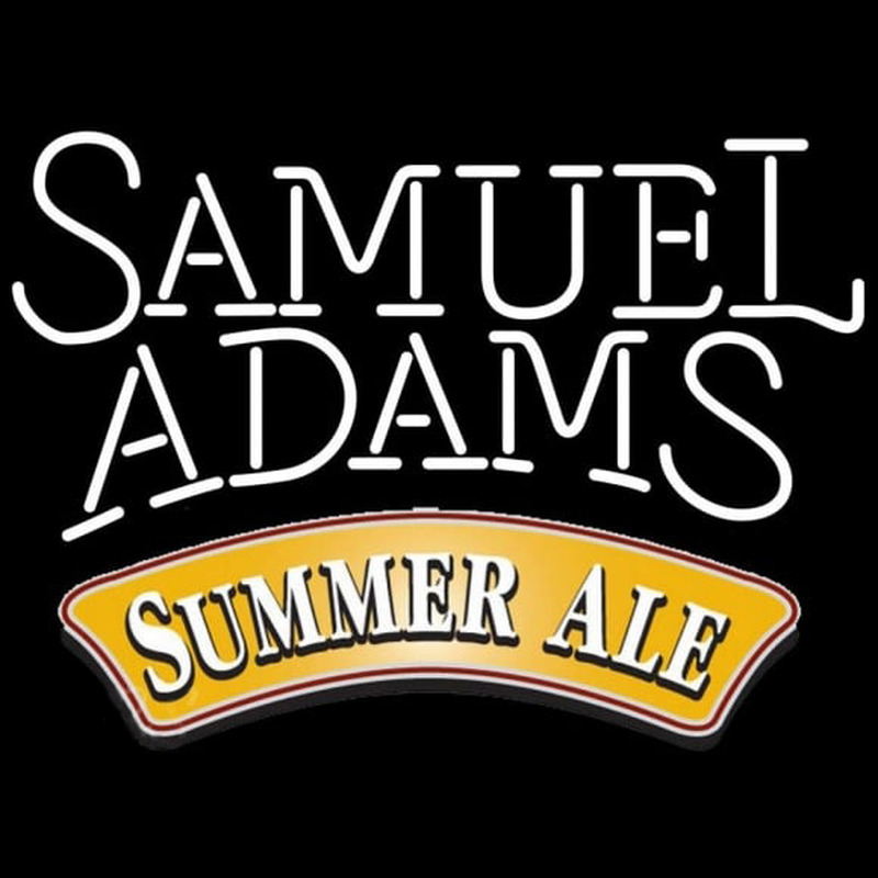 Samuel Adams Summer Ale White Beer Sign Neonkyltti