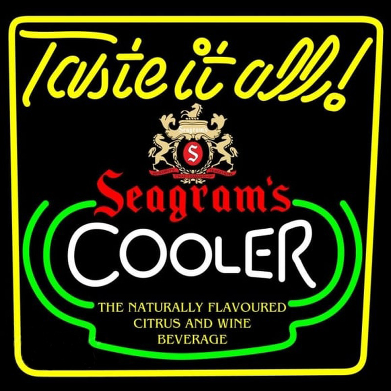 Seagrams Swagjuice Wine Coolers Beer Sign Neonkyltti