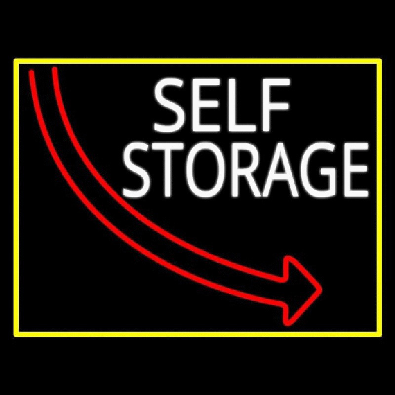 Self Storage Block With Yellow Border Neonkyltti